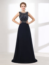 Black Sleeveless Floor Length Formal Prom Dress